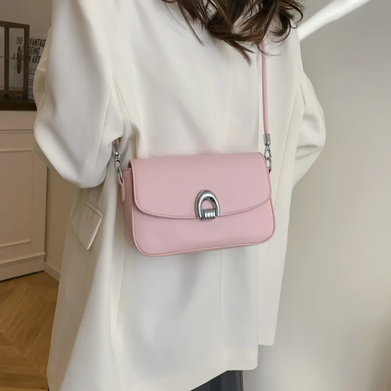 Yalu PU Crossbody Bag Shoulder Bag Regular Women's Black/White/Pink/Brown/Khaki-16