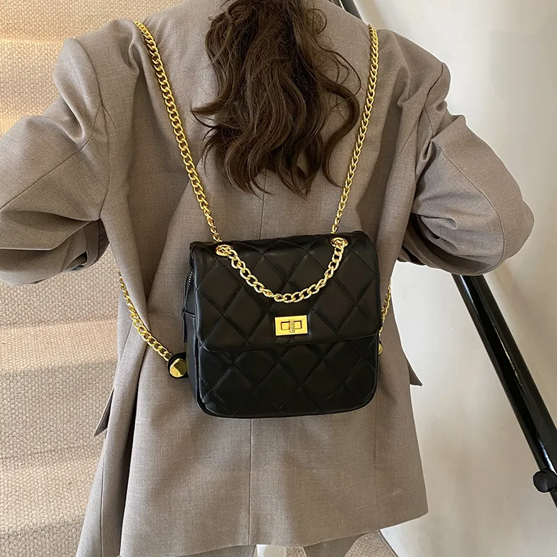 Yalu PU Backpack Shoulder Bag Women's Black/Pink/Green/White-7