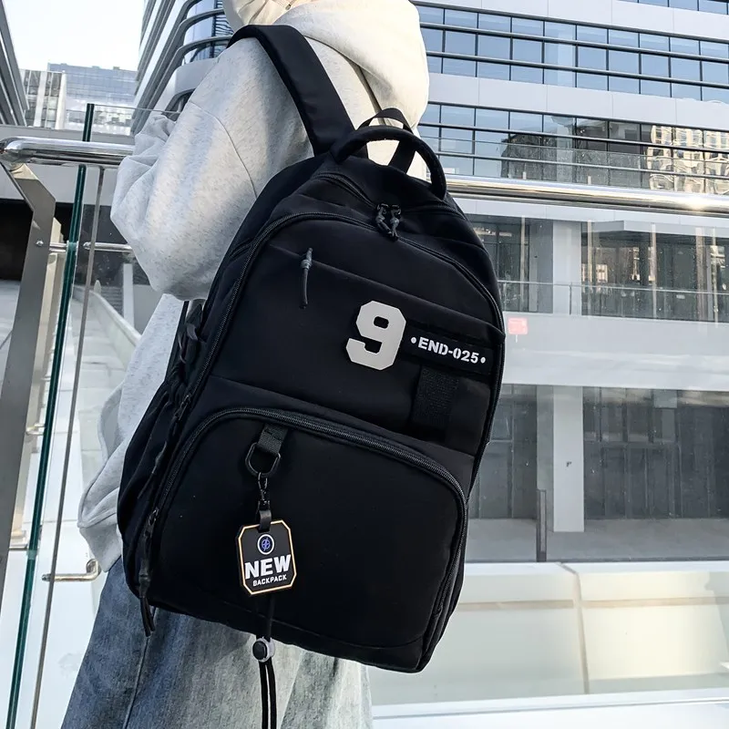 Yalu Oxford Backpack Regular Unisex Black/Dark Gray/Light Gray/Medium Gray-3