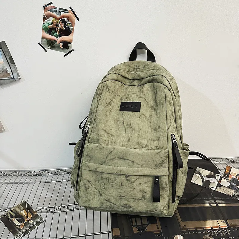Yalu Nylon Backpack Regular Unisex Ecru/Gray/Black/Burgundy/Green-9