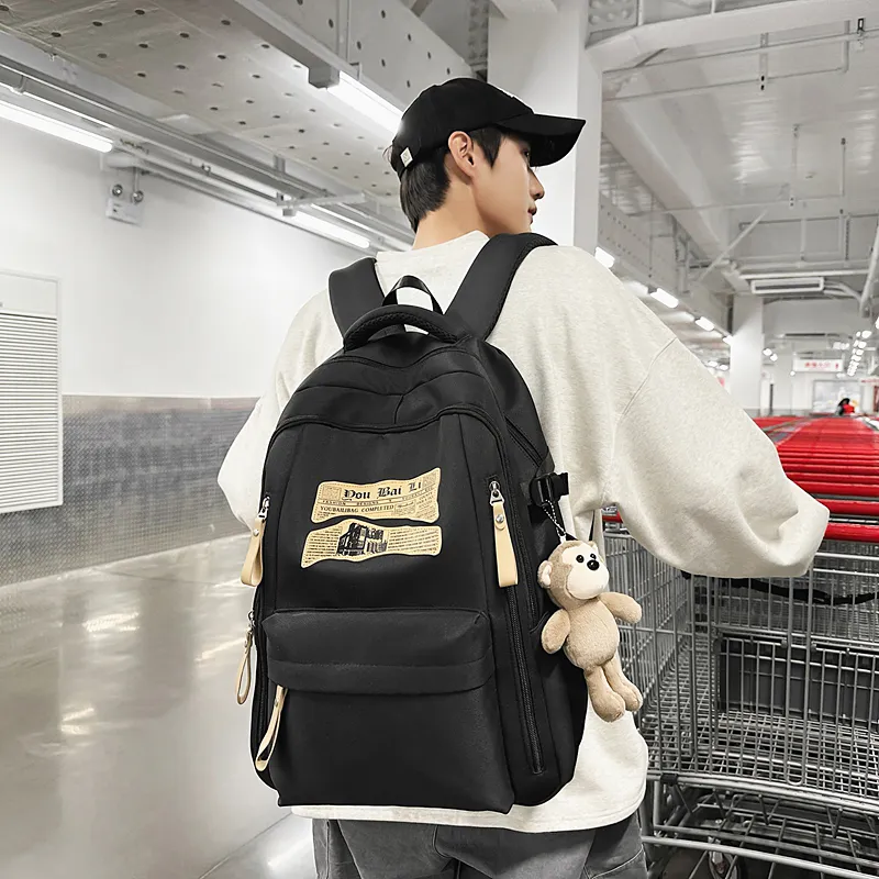 Yalu Nylon Backpack Regular Unisex Multicolor-11