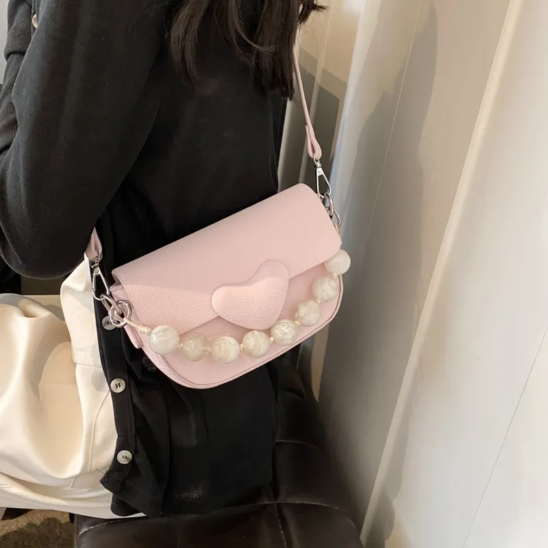 Yalu PU Shoulder Bag, Crossbody Bag, Handbag Women's Black/Matcha/Pink/Ecru-17