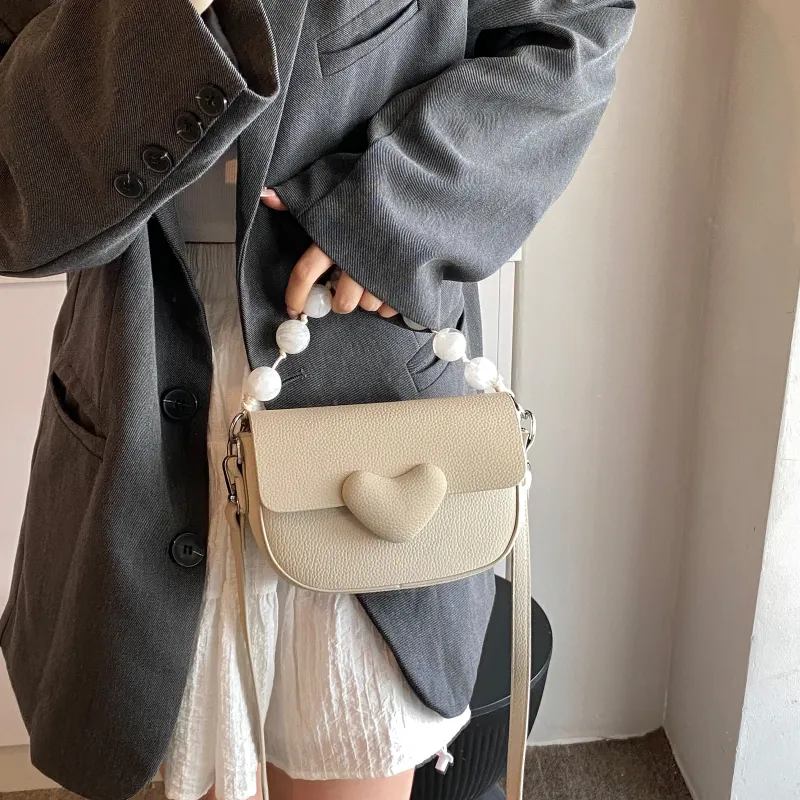 Yalu PU Shoulder Bag, Crossbody Bag, Handbag Women's Black/Matcha/Pink/Ecru-11