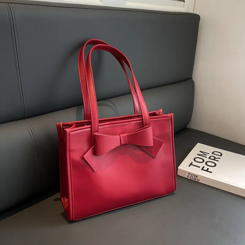 Yalu PU Shoulder Bag Regular Women's Red-4