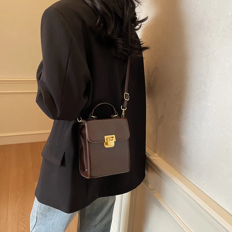 Yalu PU Crossbody Handbag Regular Women's Black/Ancora Red/Brown/Coffee-20