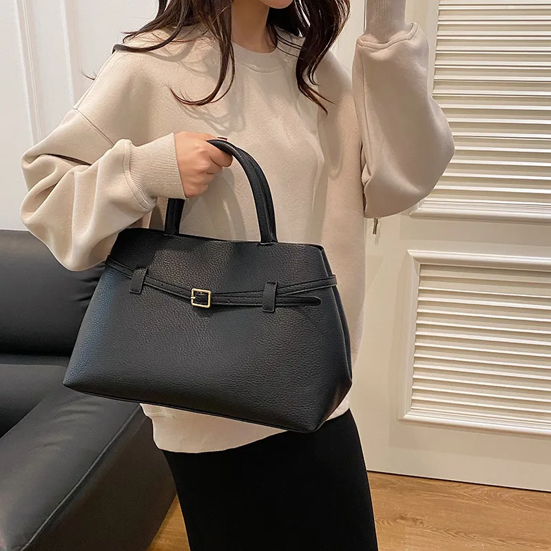 Yalu PU Handbag Regular Women's White/Black/Burgundy/Khaki-12