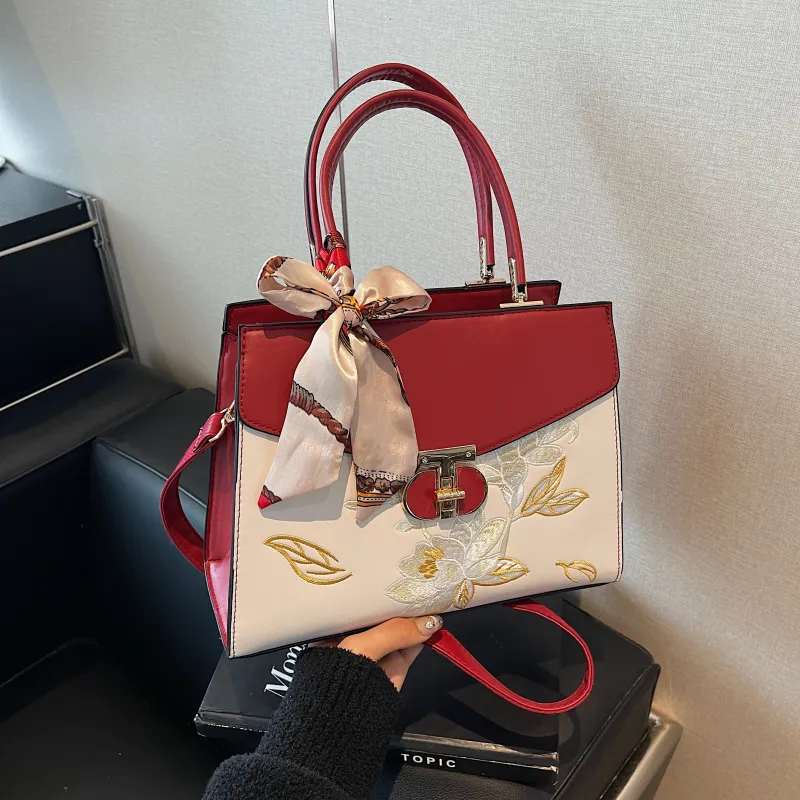 Yalu PU Shoulder Bag Crossbody Bag Handbag Women's Burgundy-4