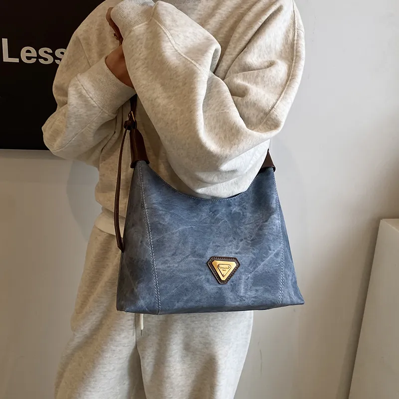 Yalu PU Shoulder Bag, Dumpling Bag Regular Women's Coffee/Brown/Blue-10