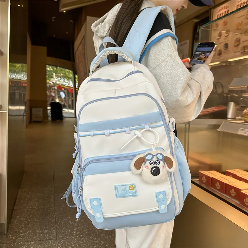 Yalu Nylon Backpack Regular Unisex Multicolor-15