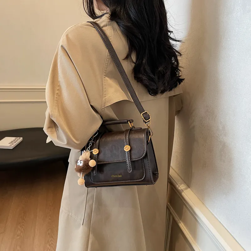 Yalu PU Shoulder Bag, Crossbody Bag, Handbag Regular Women's Ecru/Black/Dark Brown/Coffee-25
