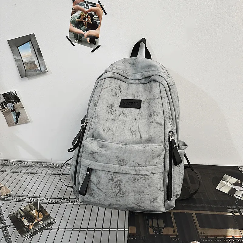 Yalu Nylon Backpack Regular Unisex Ecru/Gray/Black/Burgundy/Green-3