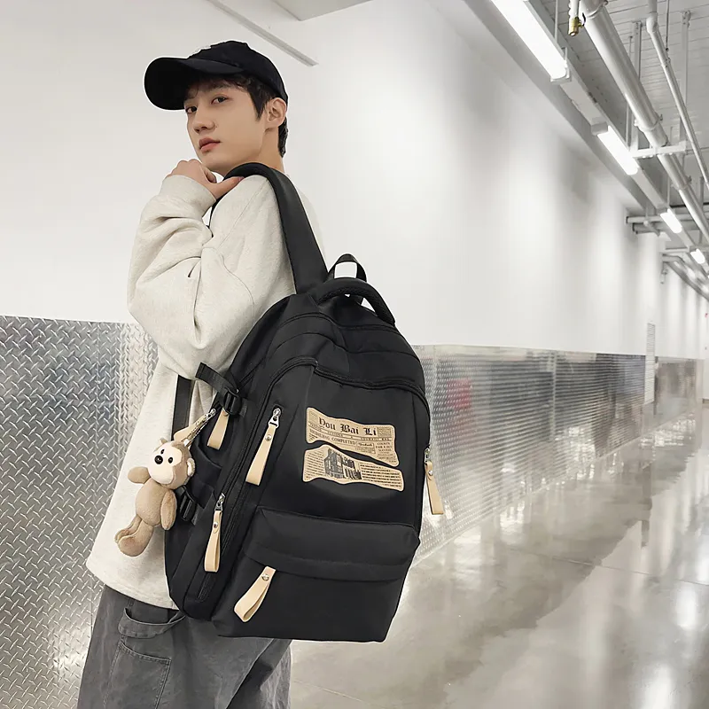 Yalu Nylon Backpack Regular Unisex Multicolor-13