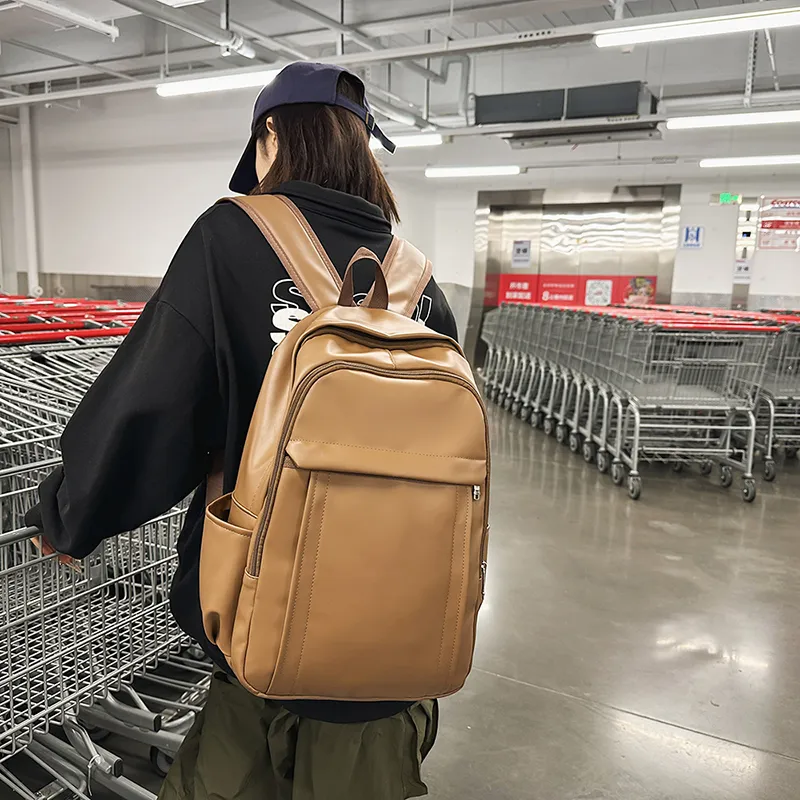 Yalu PU Backpack Men's Ecru/Gray/Black/Khaki-22
