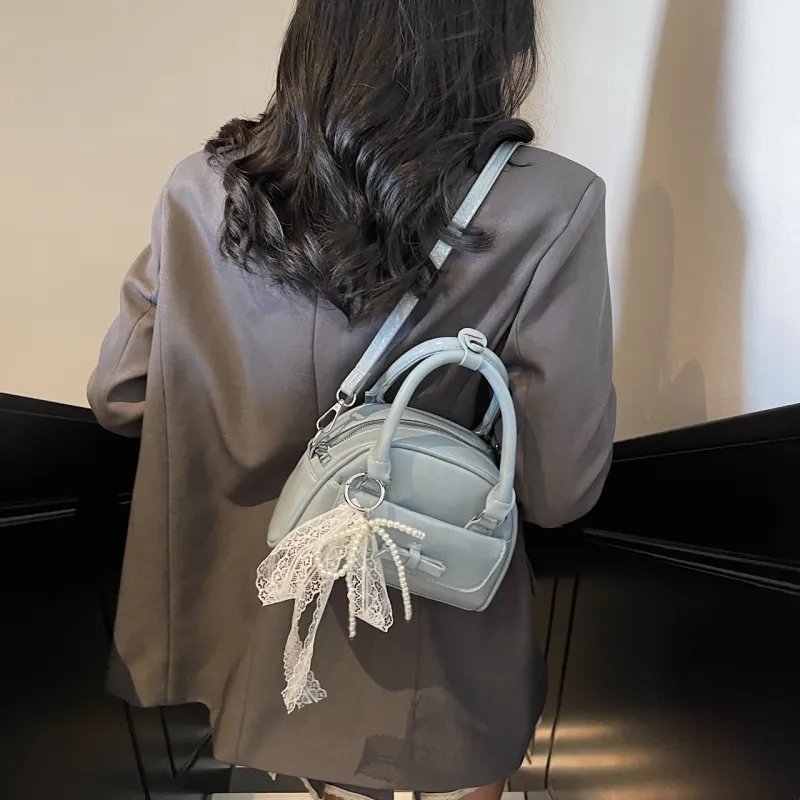 Yalu PU Boston Bag, Shoulder Bag, Crossbody Bag, Handbag Regular Women's Black/Blue/Burgundy/Ecru/Pink-11