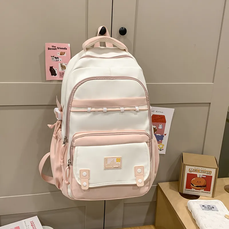 Yalu Nylon Backpack Regular Unisex Multicolor-19