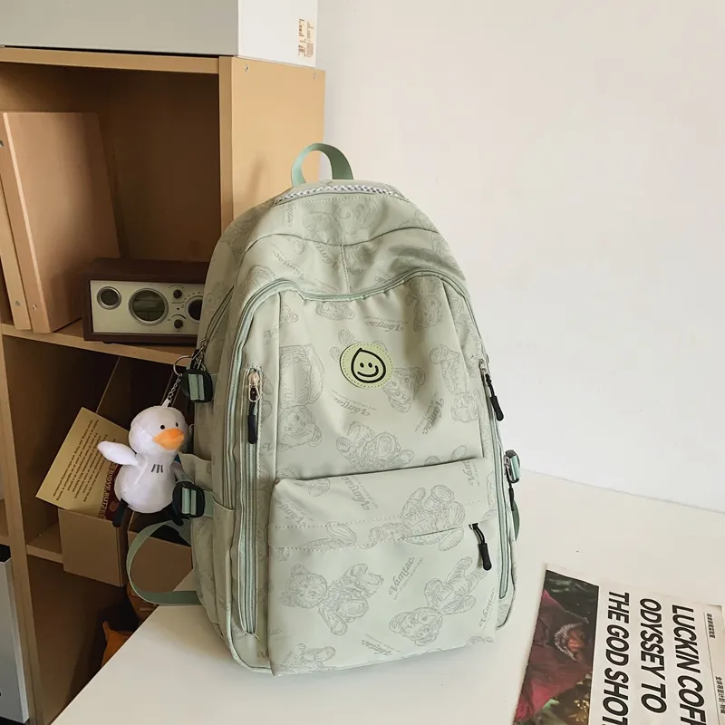 Yalu Nylon Backpack Regular Unisex Multicolor-25