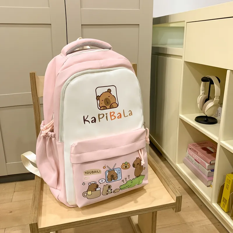 Yalu Nylon Backpack Regular Women's Black/Pink/Purple/Green/Red-6