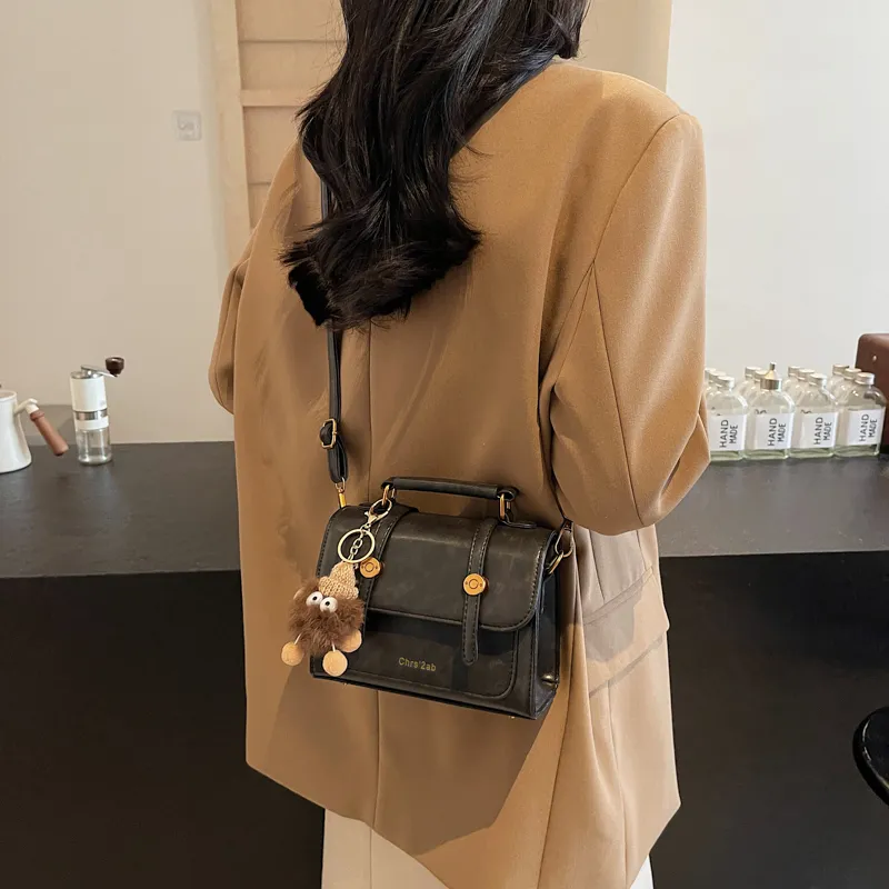 Yalu PU Shoulder Bag, Crossbody Bag, Handbag Regular Women's Ecru/Black/Dark Brown/Coffee-11
