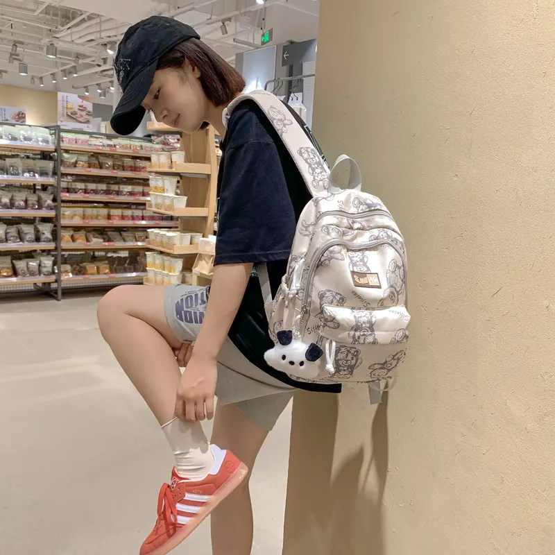 Yalu Nylon Laptop Bag Backpack Unisex Multicolor-4