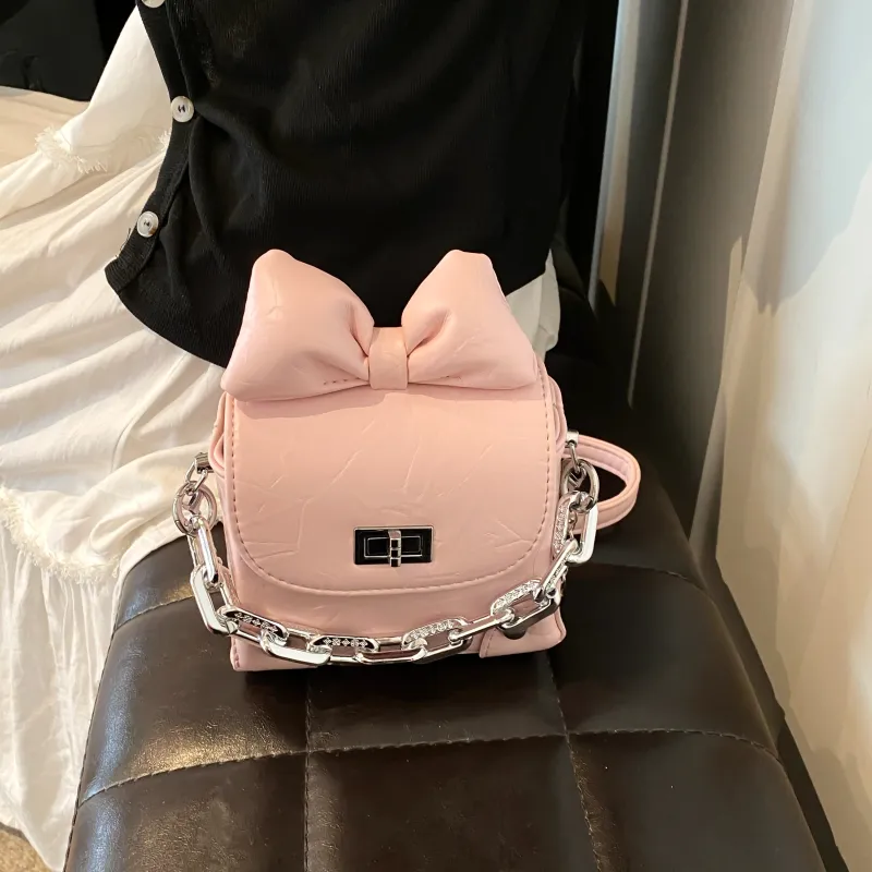 Yalu PU Crossbody Bag Handbag Shoulder Bag Regular Women's Black/Silver/Pink/White-18