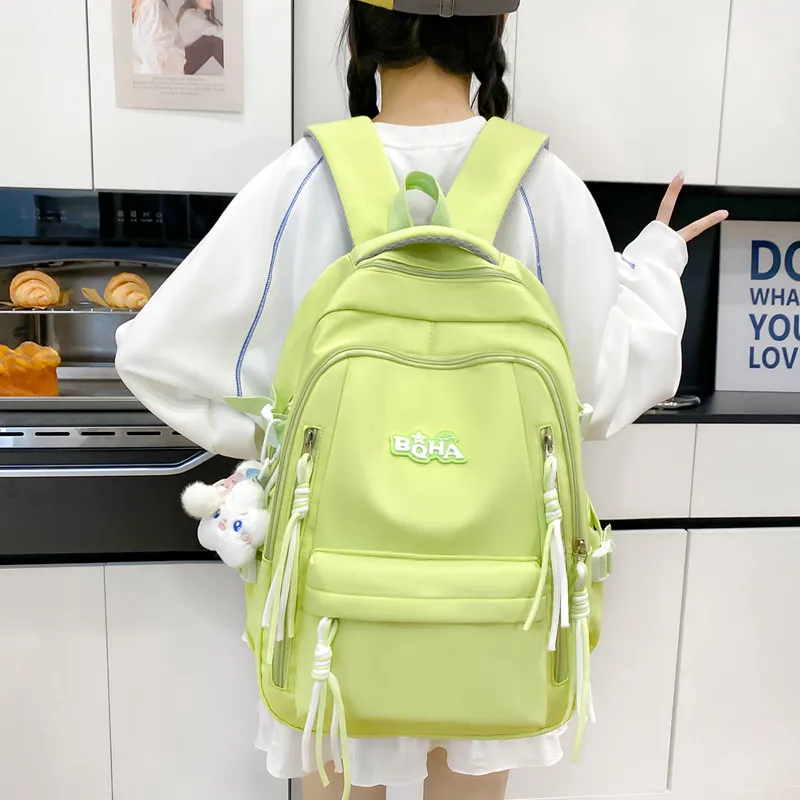 Yalu Nylon Backpack Unisex Multicolor-12