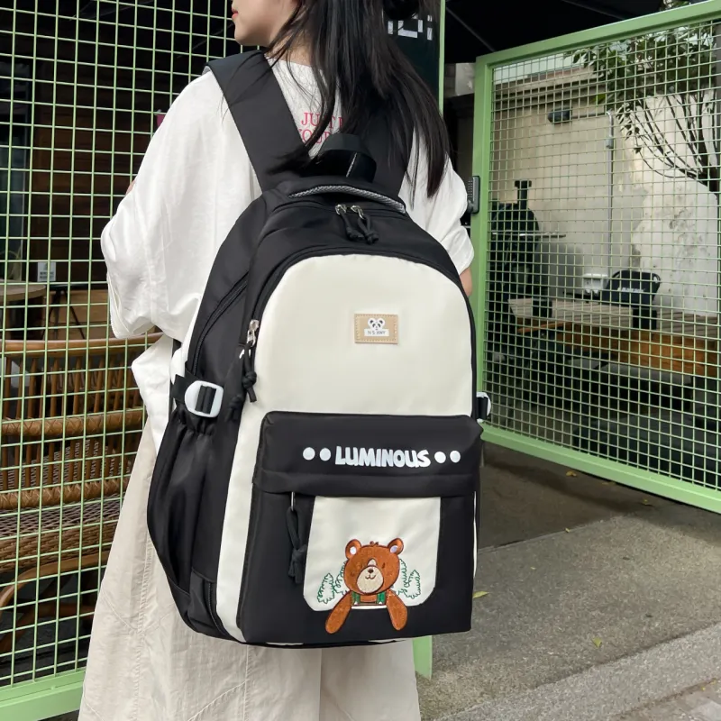 Yalu Composite Cloth Backpack Unisex Multiple Colors-7