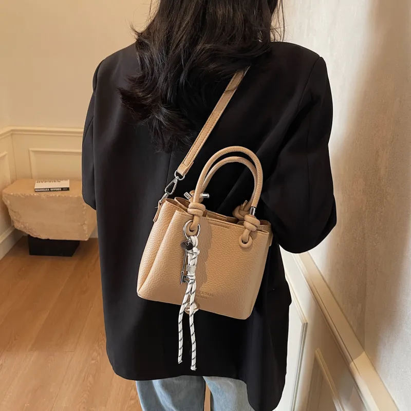 Yalu PU Handbags Shoulder Bag Crossbody Bag Women's Ecru/Black/Pink/Khaki-26