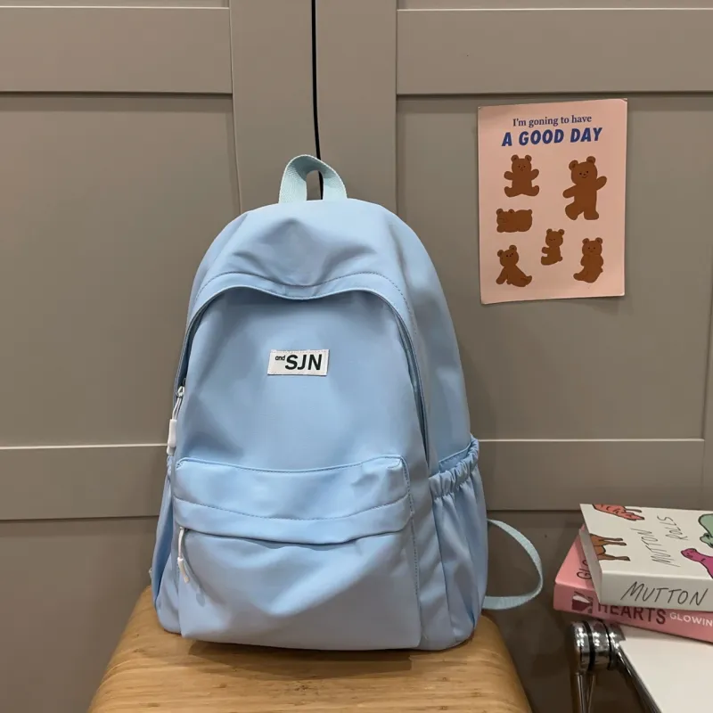 Yalu Nylon Backpack Regular Women's Purple/Blue/White/Pink/Black-1