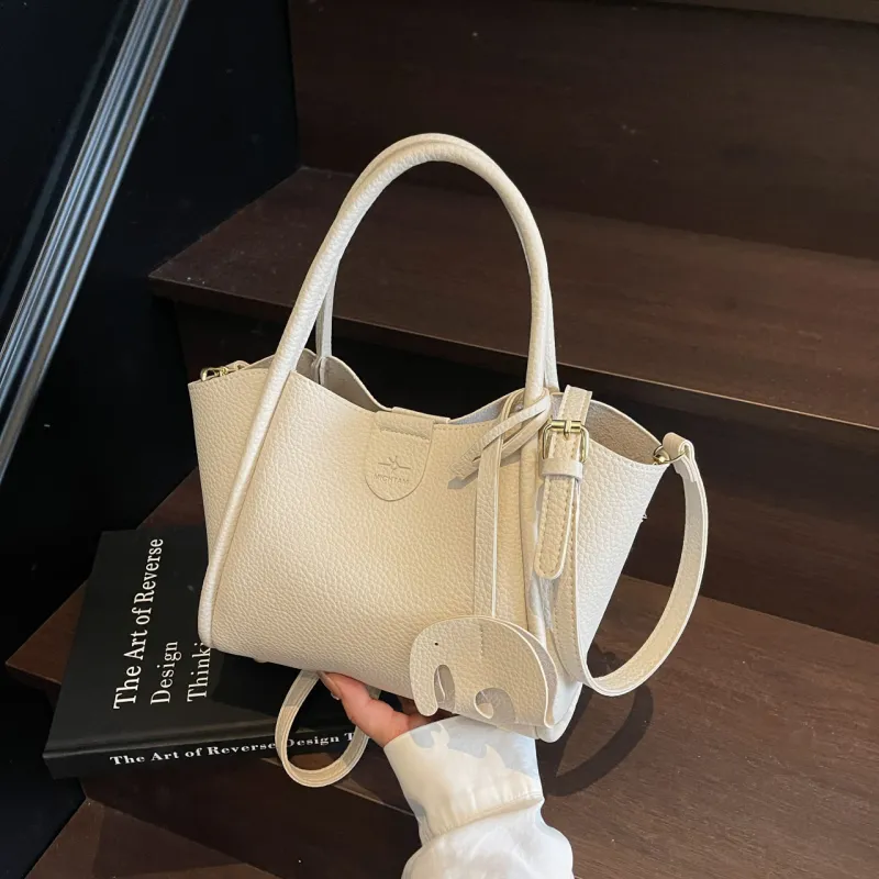 Yalu PU Handbag Women's Black/Ecru/Coffee/Brown/Khaki-10