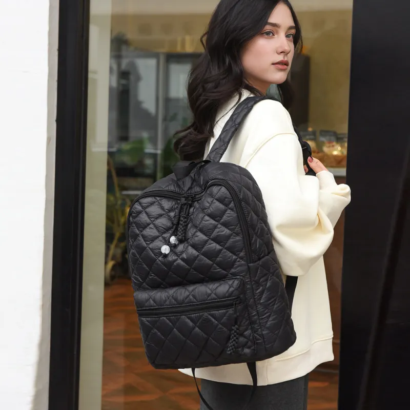 Yalu Water Repellent Fabric Backpack Women's White/Black/Red/Pink-6