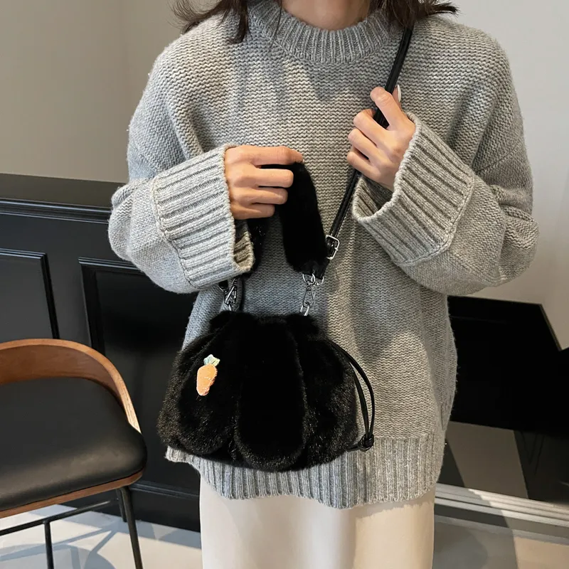 Yalu Plush One Shoulder Handbag Regular Women's Multicolor-8