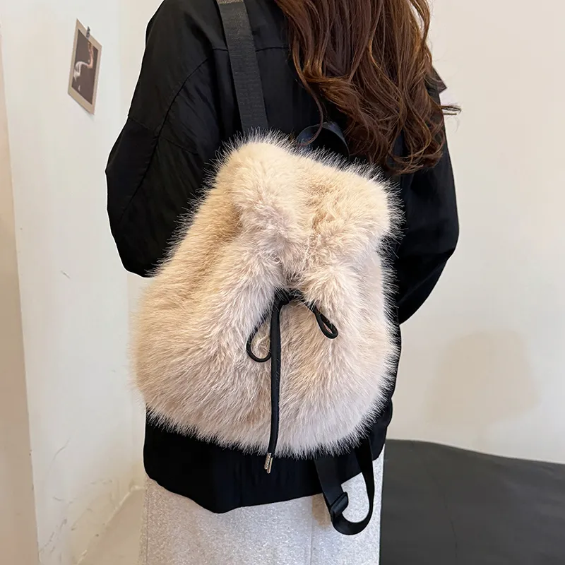 Yalu Plush Backpack Regular Women's Multicolor-1