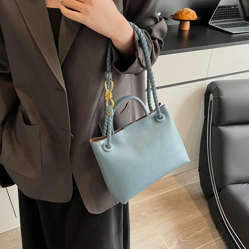 Yalu PU Handbag, Shoulder Bag, Crossbody Bag Regular Women's Black/Khaki/White/Blue-23