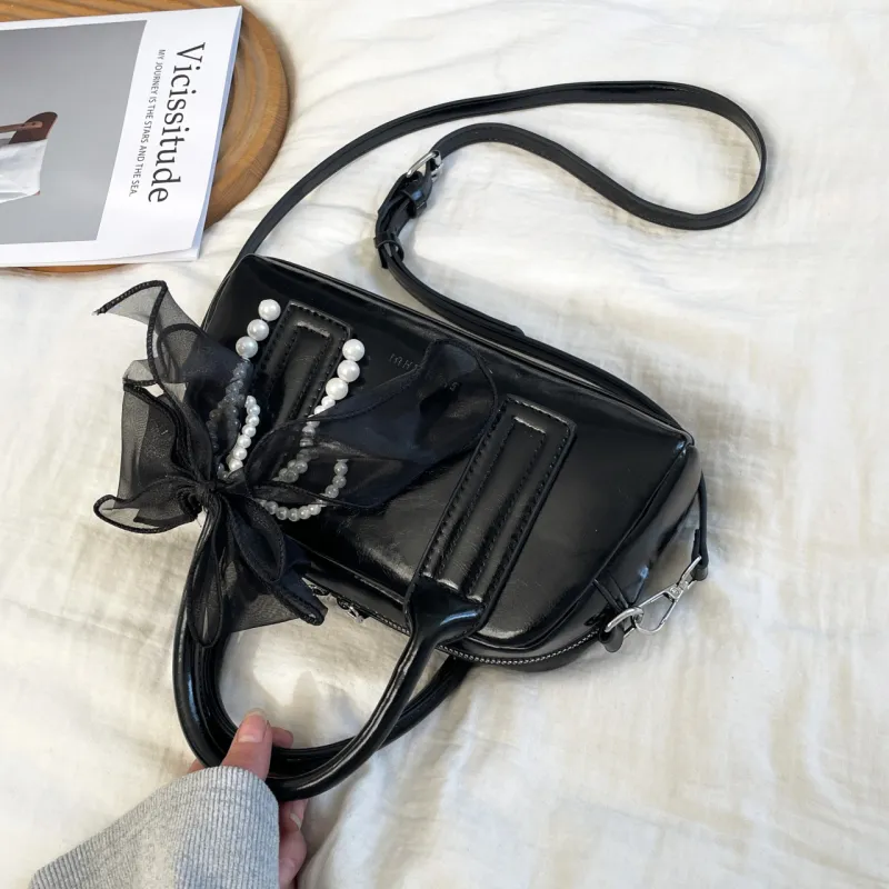 Yalu PU Shoulder Bag, Crossbody Bag, Handbag Regular Women's Black/White/Silver/Pink-4