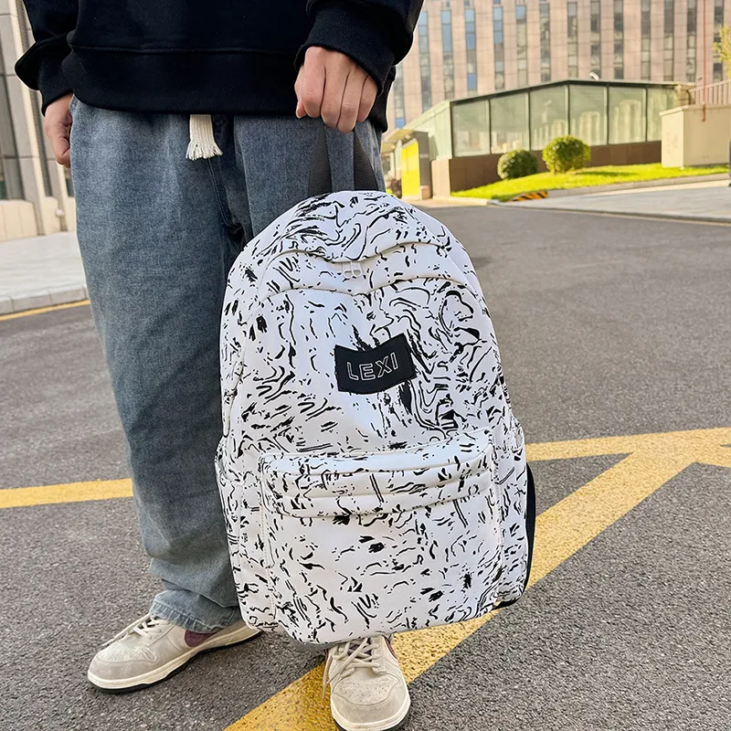 Yalu Oxford Backpack Regular Unisex White/Black/Red/Blue-2