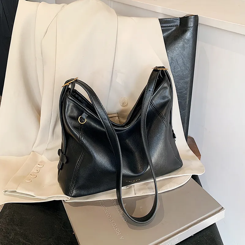 Yalu PU Shoulder Bag Small Size Large Size Women's Coffee/Black-8