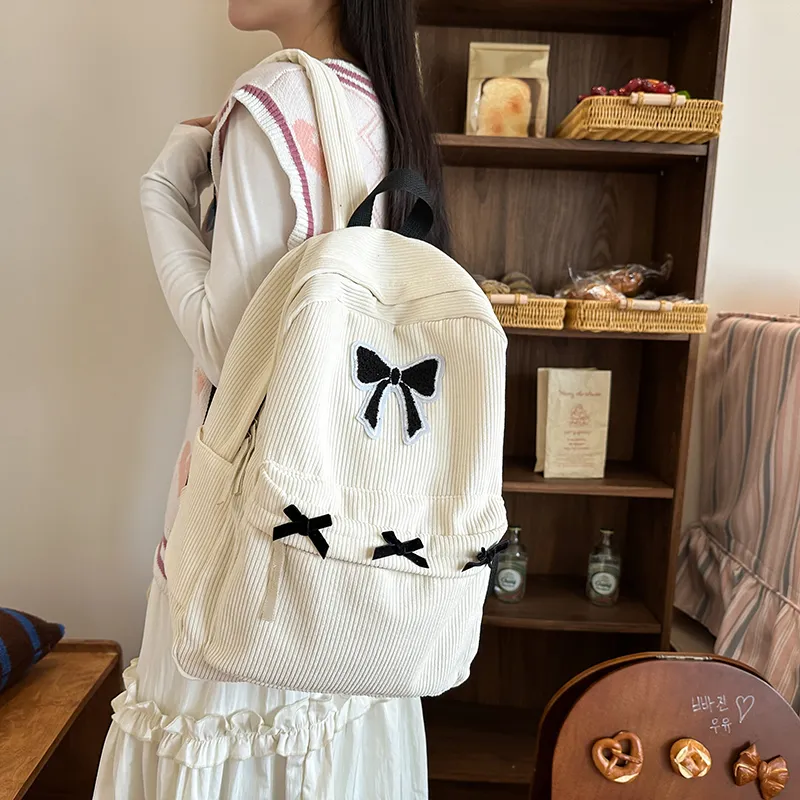 Yalu Corduroy Backpack Women's Multicolor-2