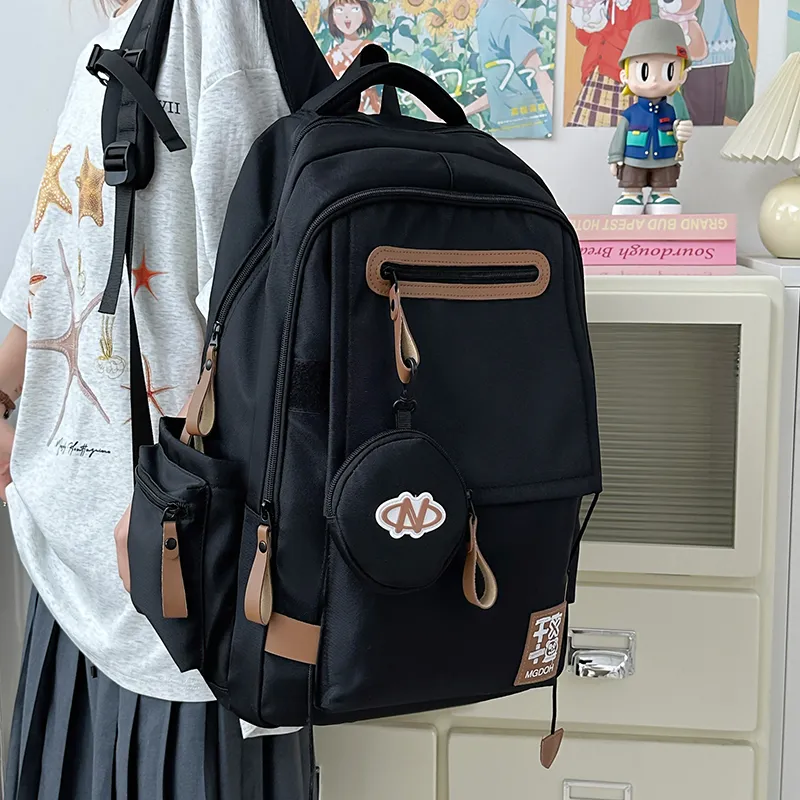 Yalu Nylon Backpack Unisex Multicolor-12