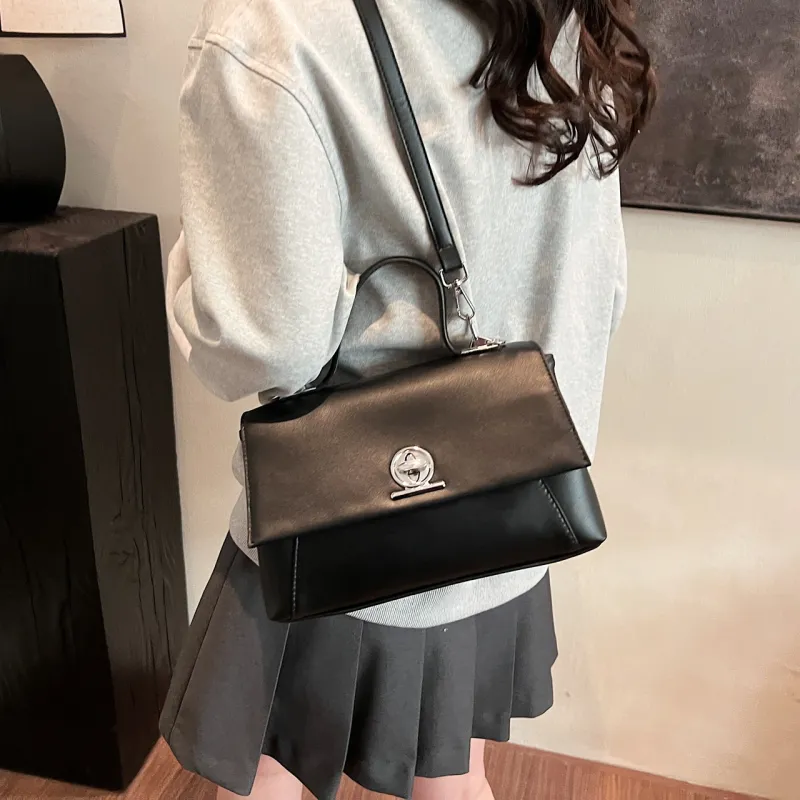 Yalu PU Handbag Women's Black/Light Brown/White/Khaki-6