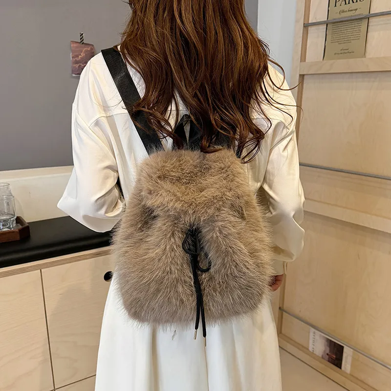 Yalu Plush Backpack Regular Women's Multicolor-9