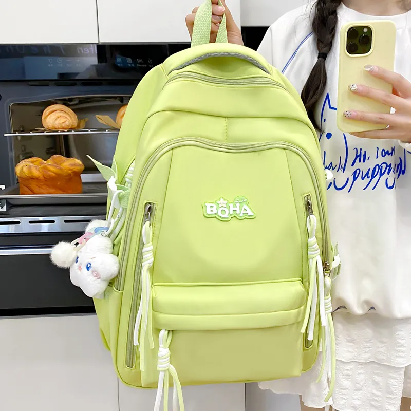 Yalu Nylon Backpack Unisex Multicolor-15