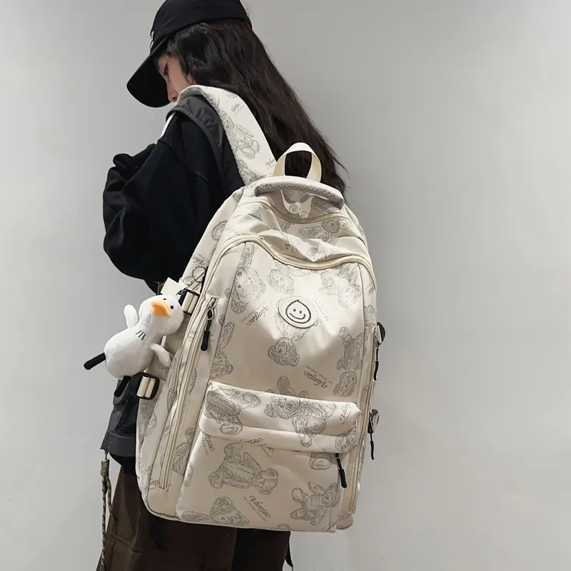 Yalu Nylon Backpack Regular Unisex Multicolor-7