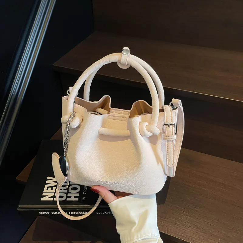 Yalu PU One Shoulder Handbag Regular Women's Black/Ecru/Pink/Green-9