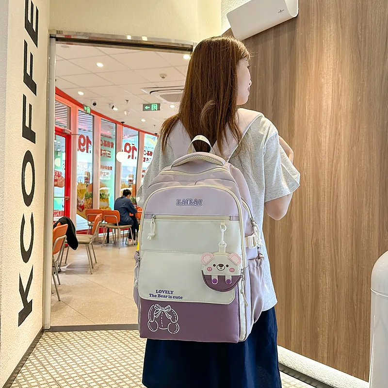 Yalu Nylon Backpack Regular Unisex Multicolor-16