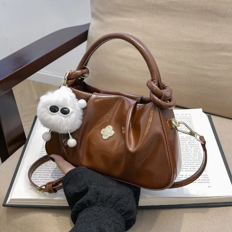Yalu PU Handbag Regular Women's White/Brown/Black-10
