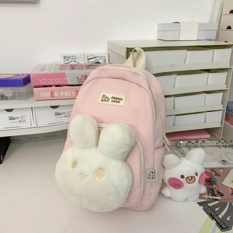 Yalu Nylon Backpack Regular Women's Black/Pink/Green/Purple/Orange-5