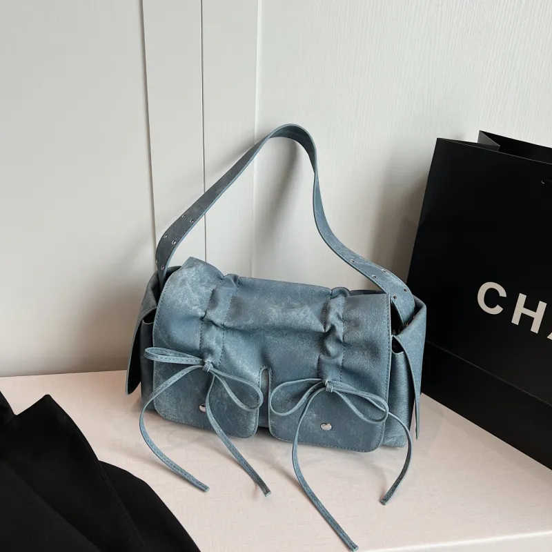 Yalu PU Shoulder Bag Women's Black/Blue/Coffee/Pink/Ecru-7
