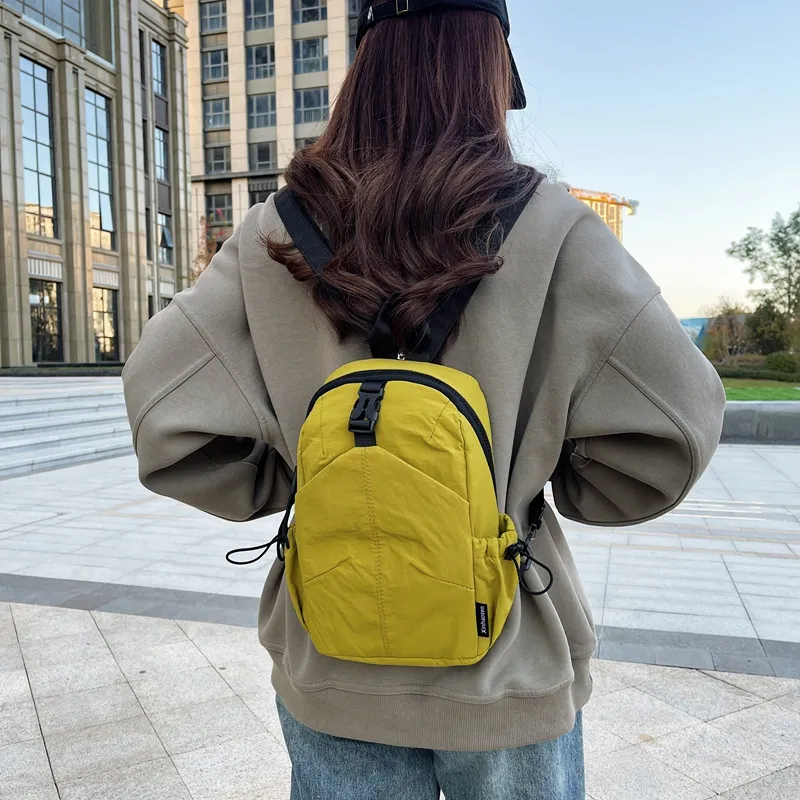 Yalu Nylon Backpack Regular Women's Black/Yellow/Khaki/Army Green/Blue-5