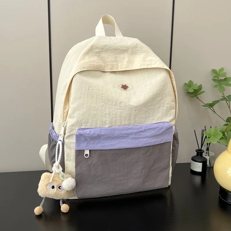 Yalu Oxford Backpack Regular Unisex Purple/Khaki/Blue-1