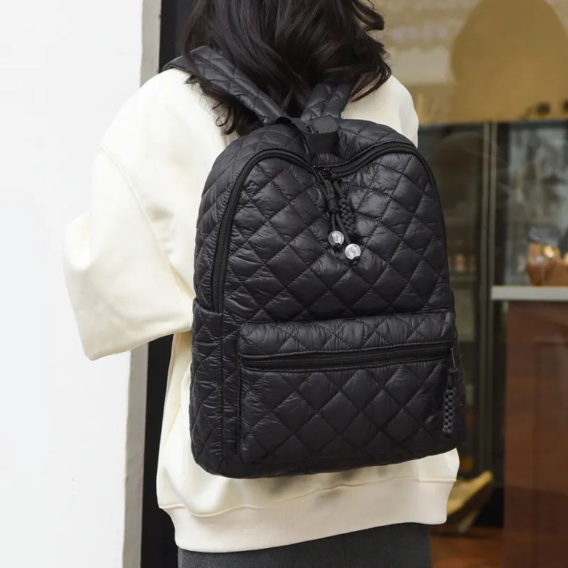 Yalu Water Repellent Fabric Backpack Women's White/Black/Red/Pink-5